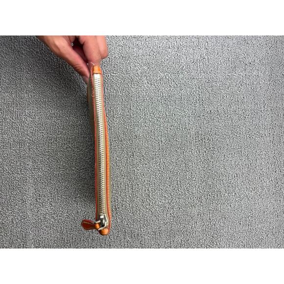 Authentic Prada Jacquard Pouch in‎ Orange Brown Canvas and Leather Rare - Picture 10 of 16